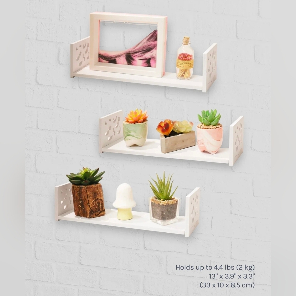 Wooden Floating Wall Shelf BNIB
